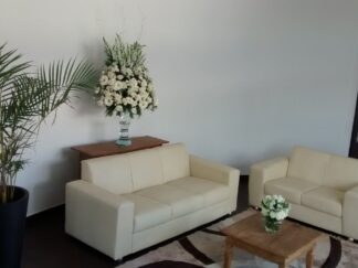 Conjunto Sofá Corino Bege